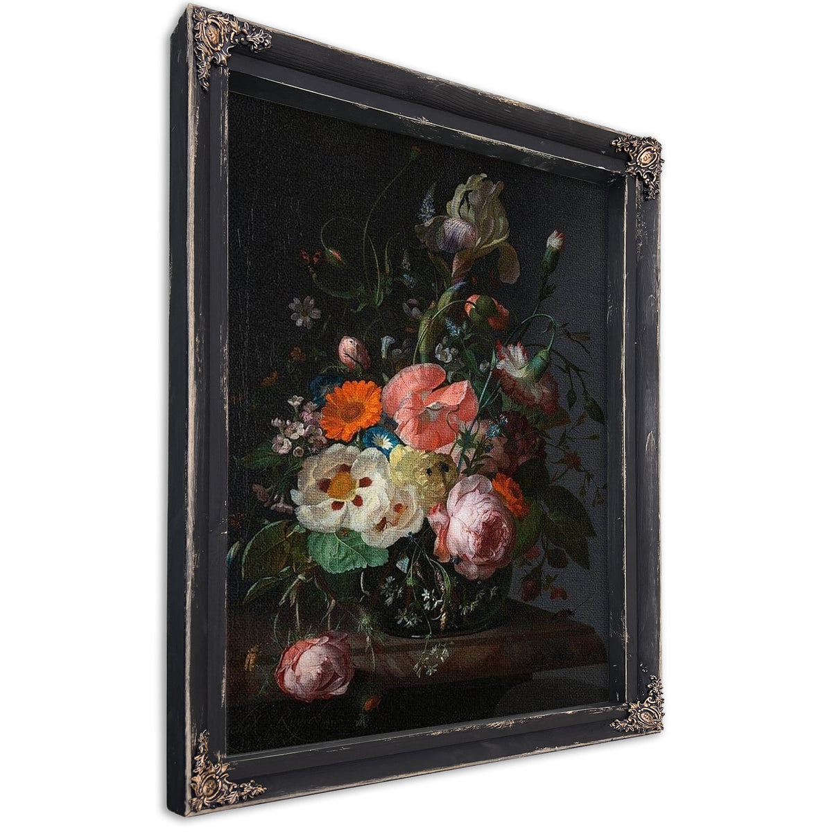 Still Life With Flowers On A Marble Tabletop 1716 By Rachel Ruysch