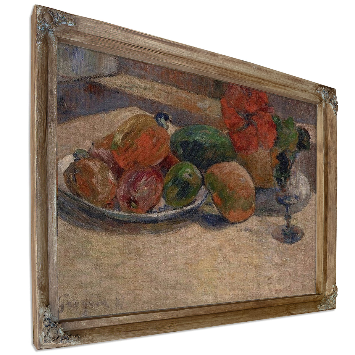 Still Life With Mangoes And A Hibiscus Flower By Paul Gauguin