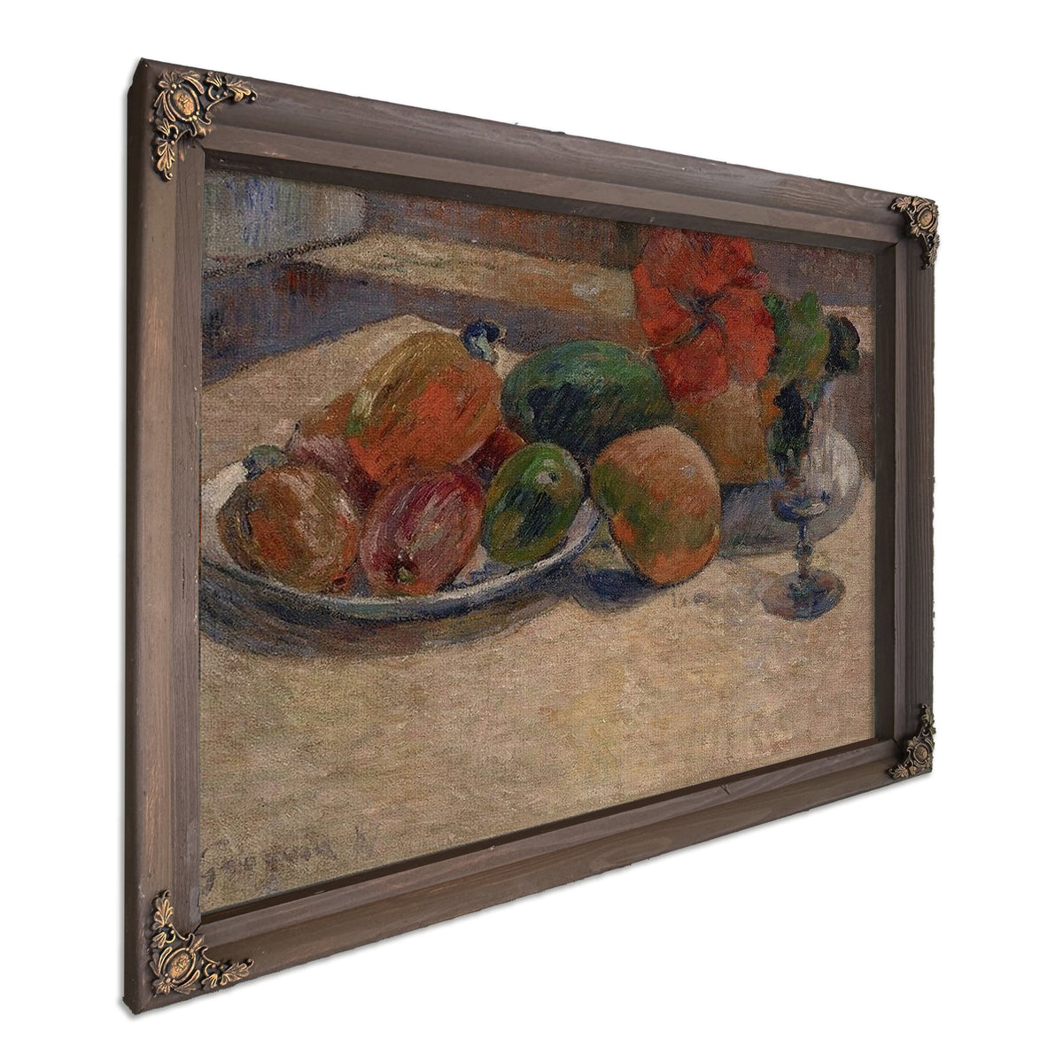 Still Life With Mangoes And A Hibiscus Flower By Paul Gauguin