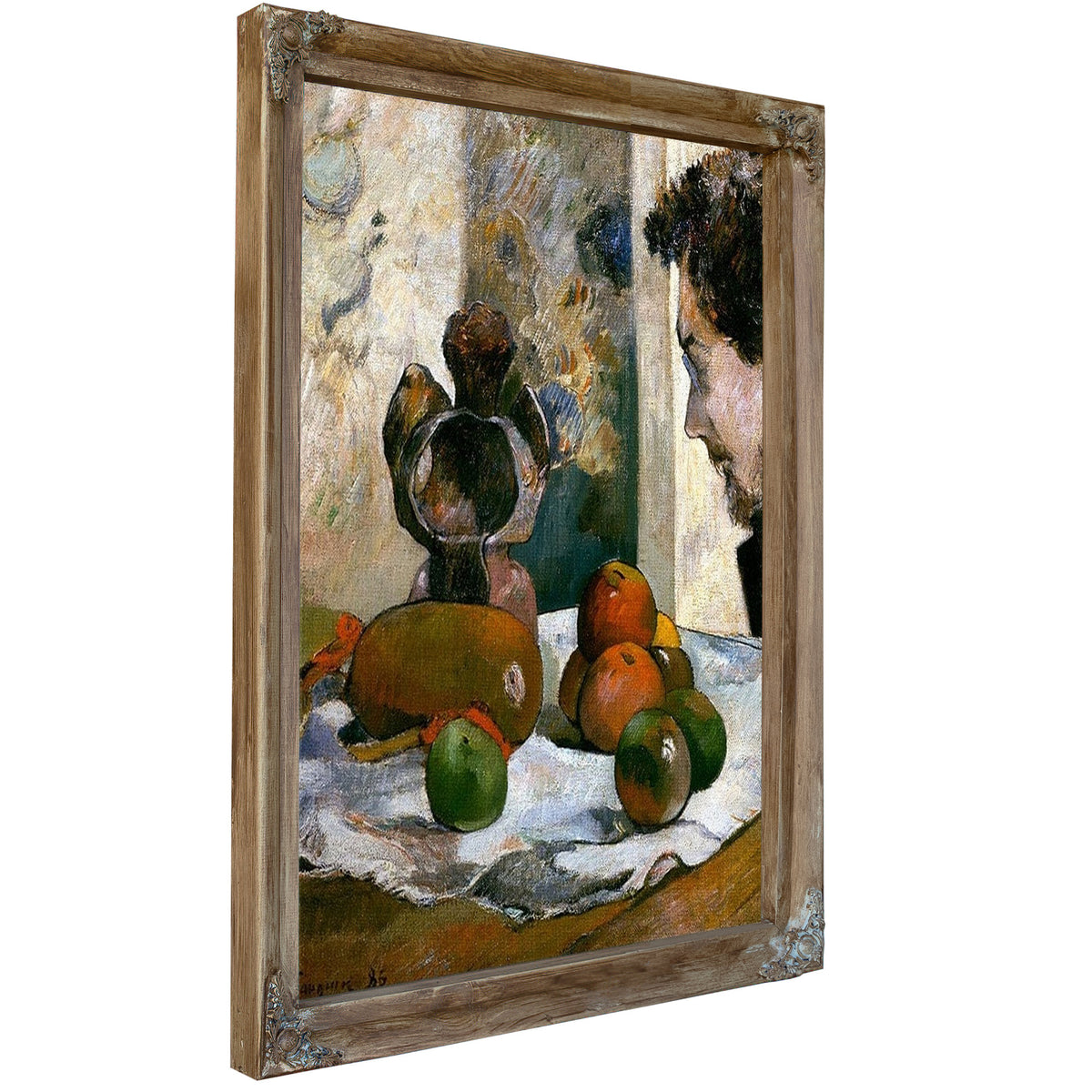 Still Life With Profile Of Laval By Paul Gauguin