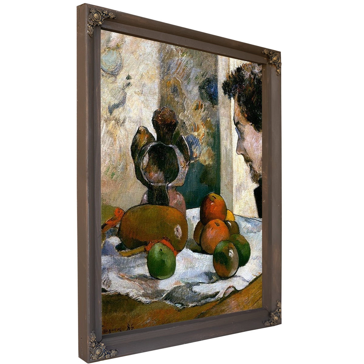 Still Life With Profile Of Laval By Paul Gauguin