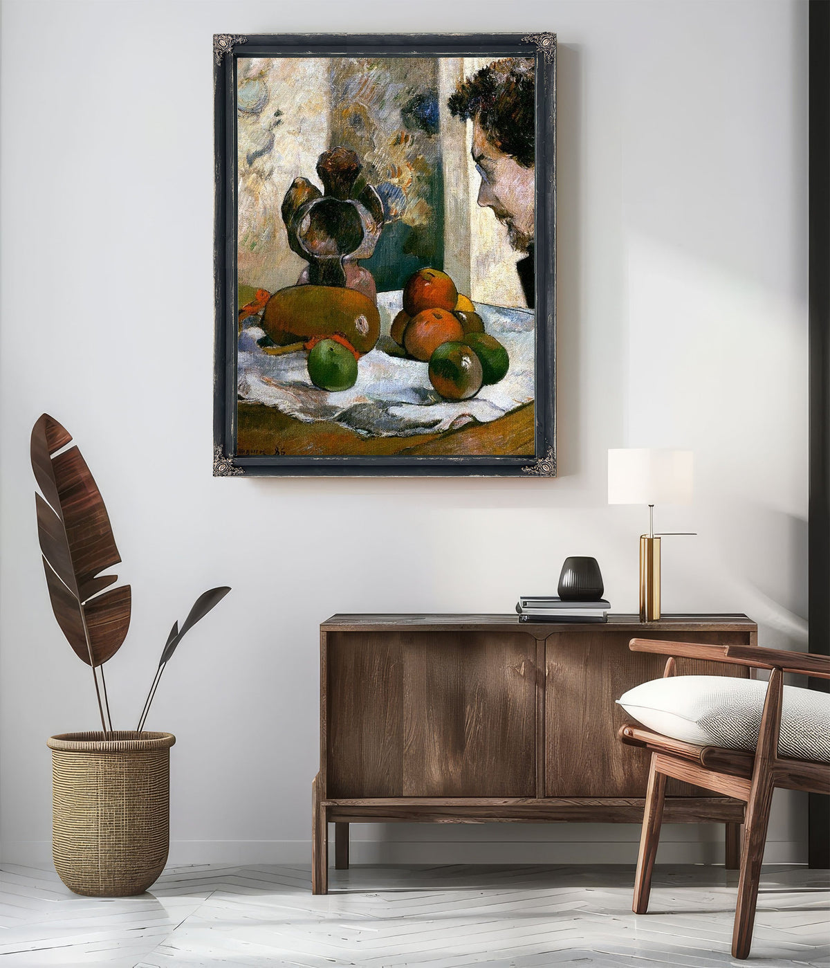 Still Life With Profile Of Laval By Paul Gauguin