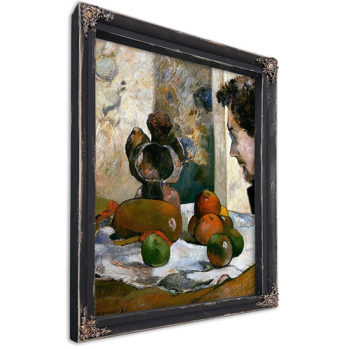 Still Life With Profile Of Laval By Paul Gauguin