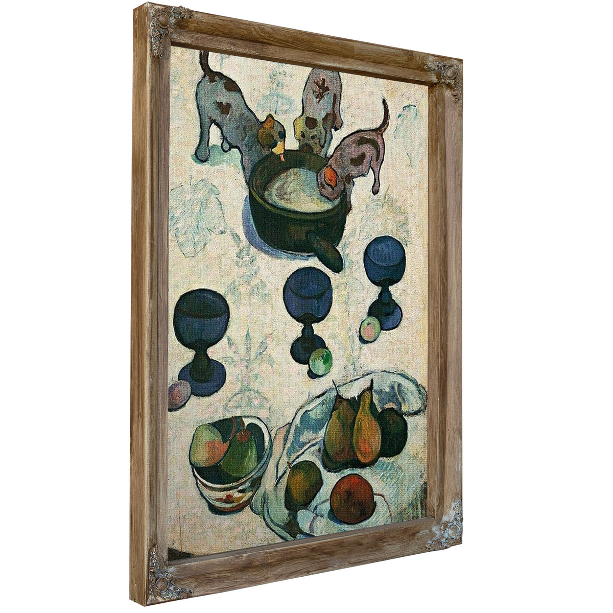 Still Life With Three Puppies By Paul Gauguin