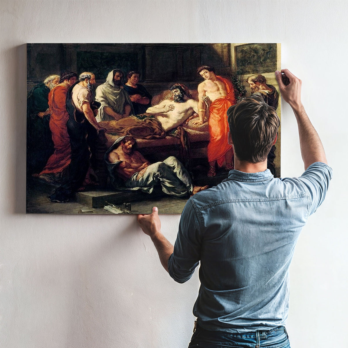Study For The Death Of Marcus Aurelius (121 180) By Ferdinand Victor Eugene Delacroix