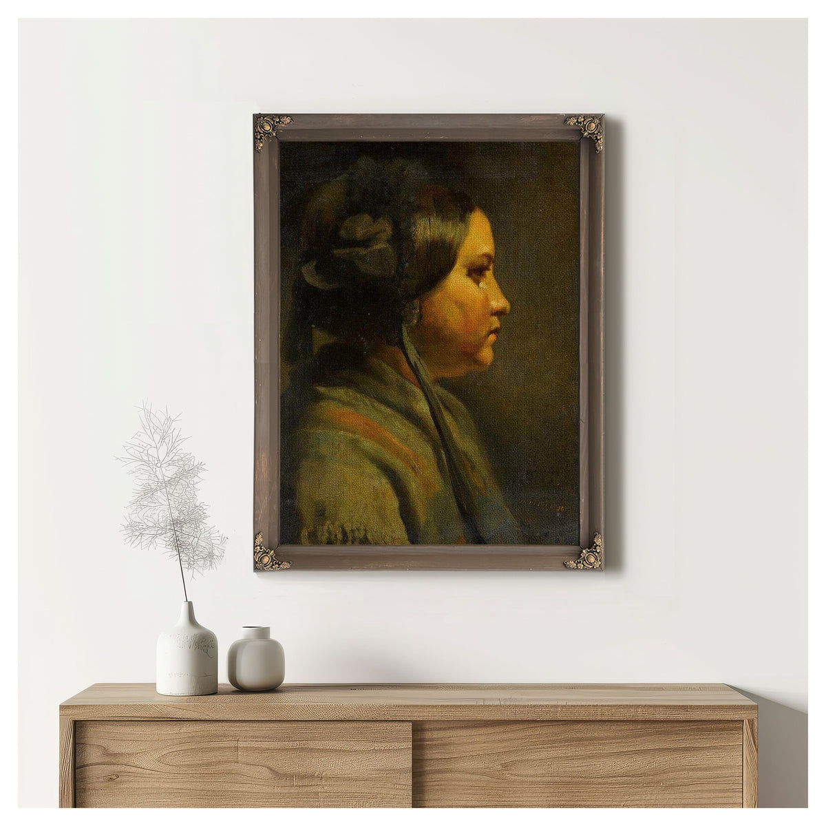 Study Of The Head Of A Young Woman In Profile 1855 By Matthijs Maris
