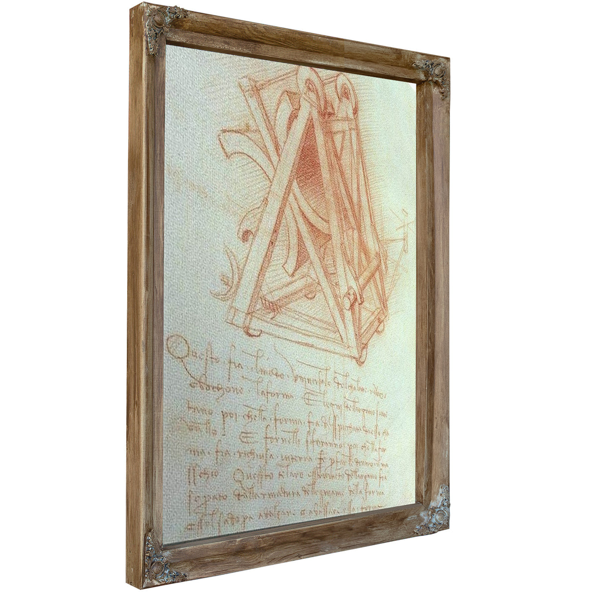 Study Of The Wooden Framework With Casting Mould For The Sforza Horse Fol. 154V From The Codex Madrid Ii C.1491 93 (Pen & Brown Ink On Paper) By Leonardo Da Vinci