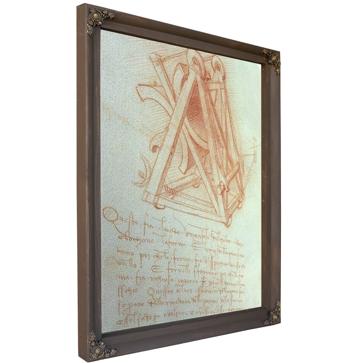Study Of The Wooden Framework With Casting Mould For The Sforza Horse Fol. 154V From The Codex Madrid Ii C.1491 93 (Pen & Brown Ink On Paper) By Leonardo Da Vinci