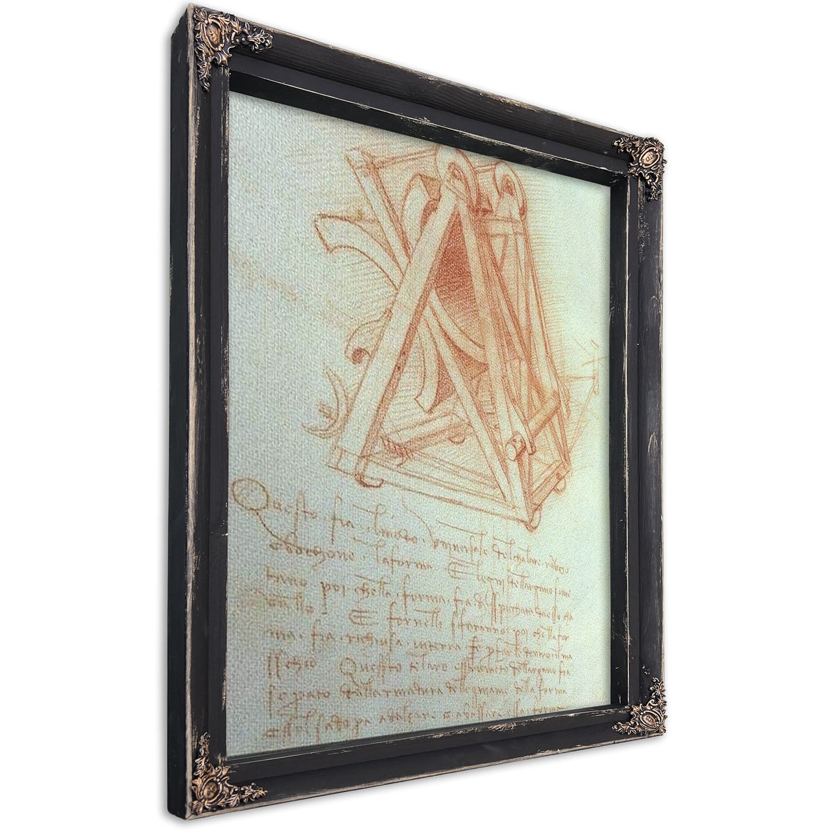 Study Of The Wooden Framework With Casting Mould For The Sforza Horse Fol. 154V From The Codex Madrid Ii C.1491 93 (Pen & Brown Ink On Paper) By Leonardo Da Vinci