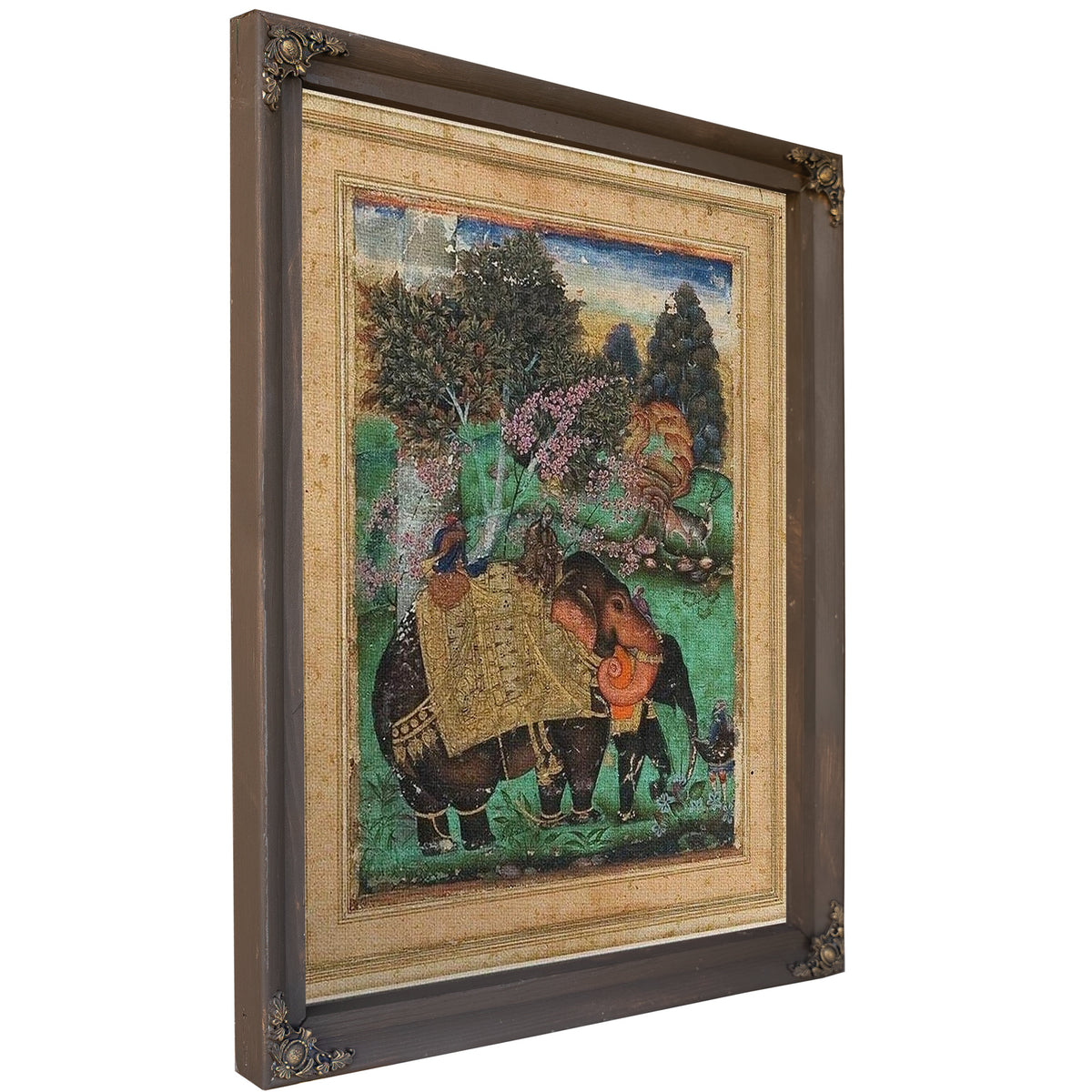 Sultan Ibrahim Adil Shah Ii Riding His Prized Elephant Atash Khan By Farrukh Beg