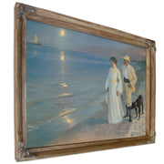 Summer Evening On The Beach At Skagen The Painter And His Wife by Peder Severin Kroyer