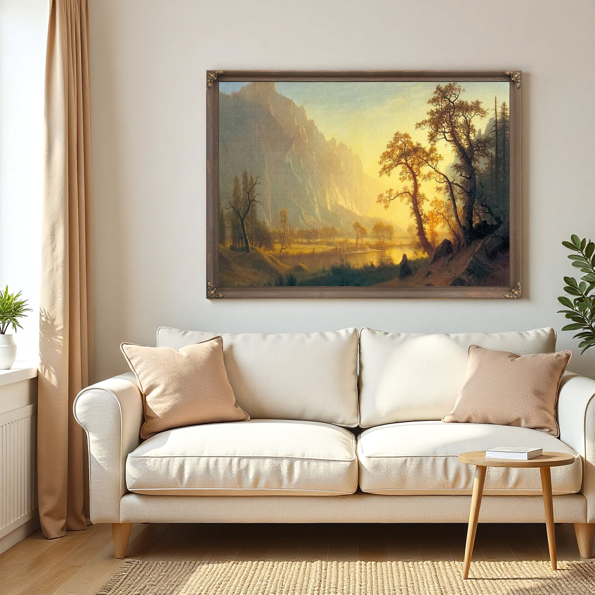 Sunrise Yosemite Valley By Albert Bierstadt