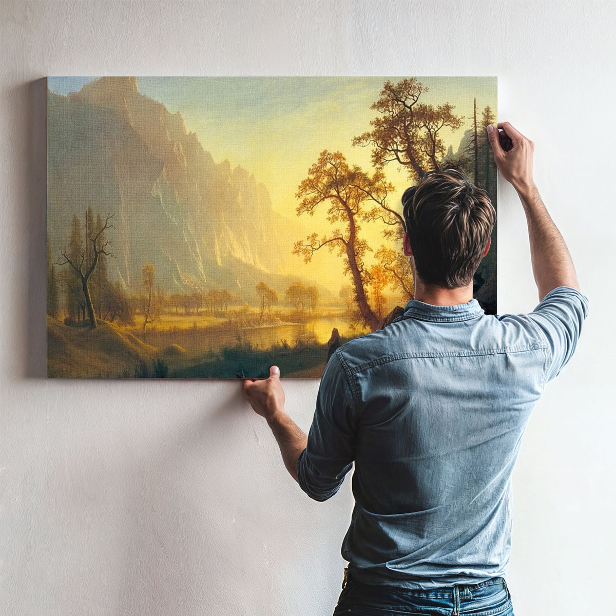 Sunrise Yosemite Valley By Albert Bierstadt