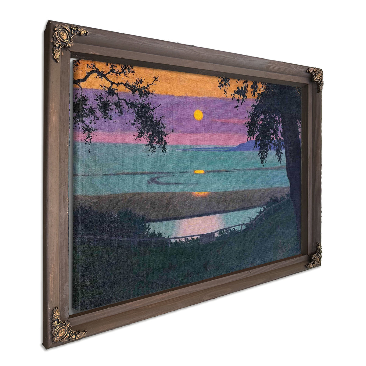 Sunset At Grace Orange And Violet Sky by Felix Vallotton