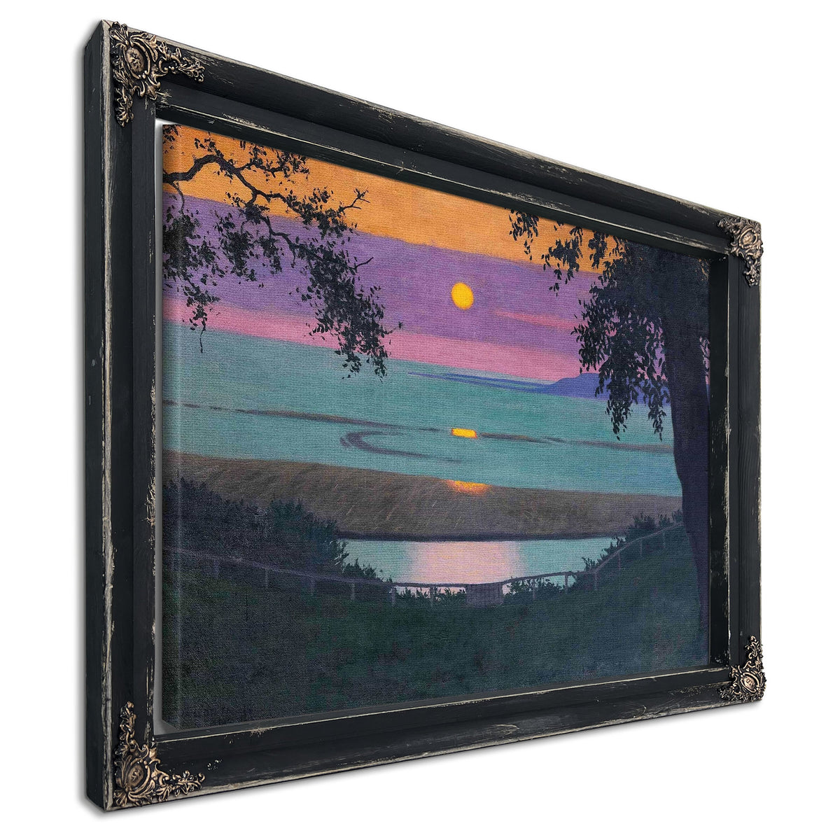 Sunset At Grace Orange And Violet Sky by Felix Vallotton
