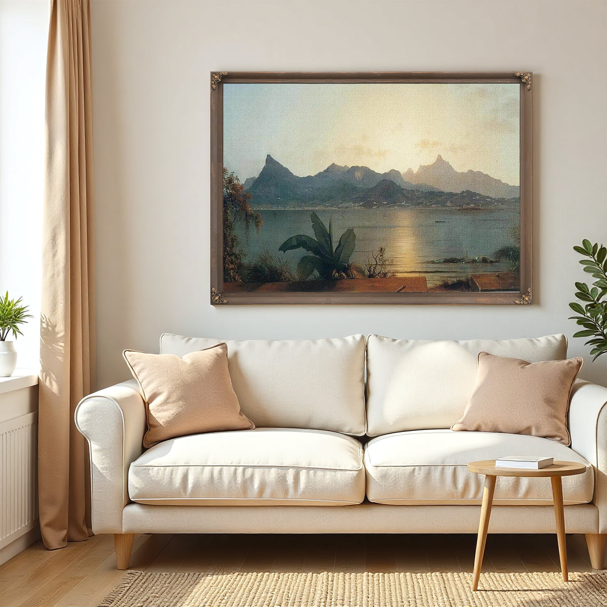 Sunset Harbor At Rio By Martin Johnson Heade