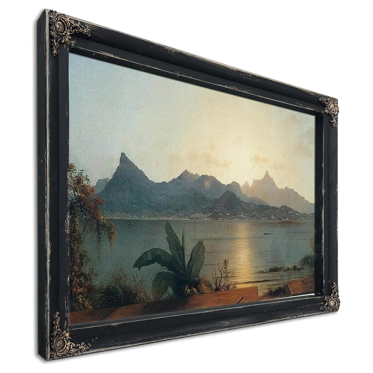 Sunset Harbor At Rio By Martin Johnson Heade