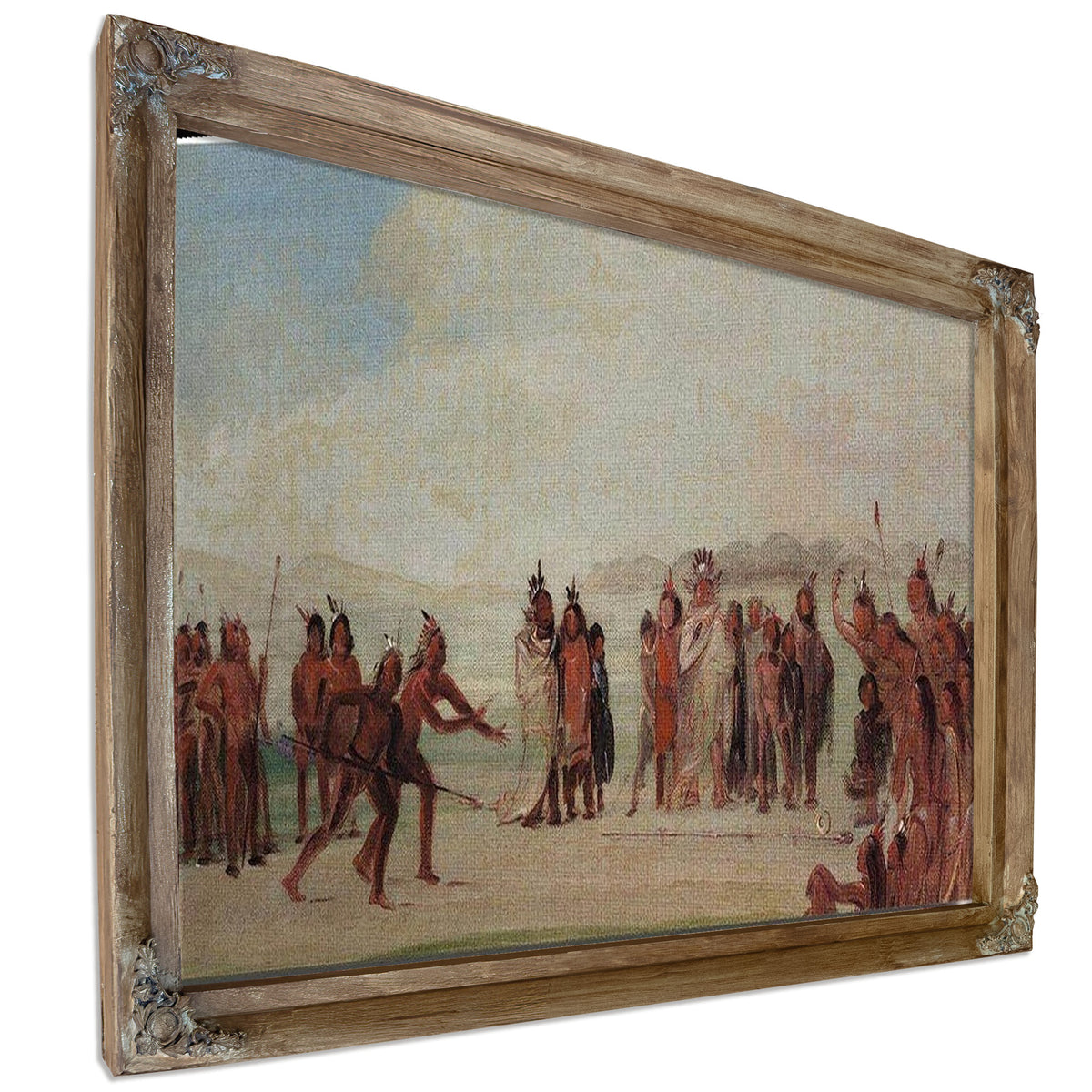 Tchung Kee, A Mandan Game Played With A Ring And Pole By George Catlin