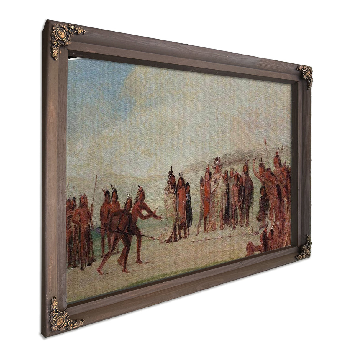 Tchung Kee, A Mandan Game Played With A Ring And Pole By George Catlin