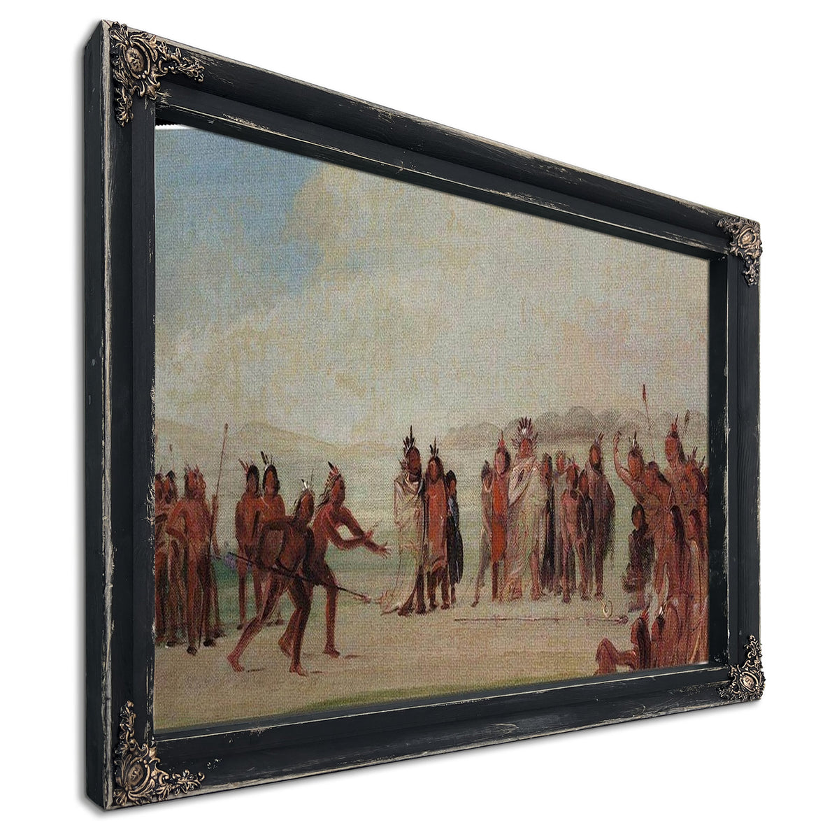 Tchung Kee, A Mandan Game Played With A Ring And Pole By George Catlin