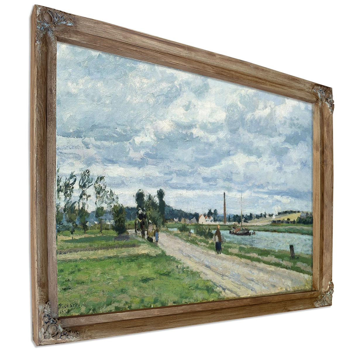 The Banks Of The Oise Near Pontoise by Camille Pissarro