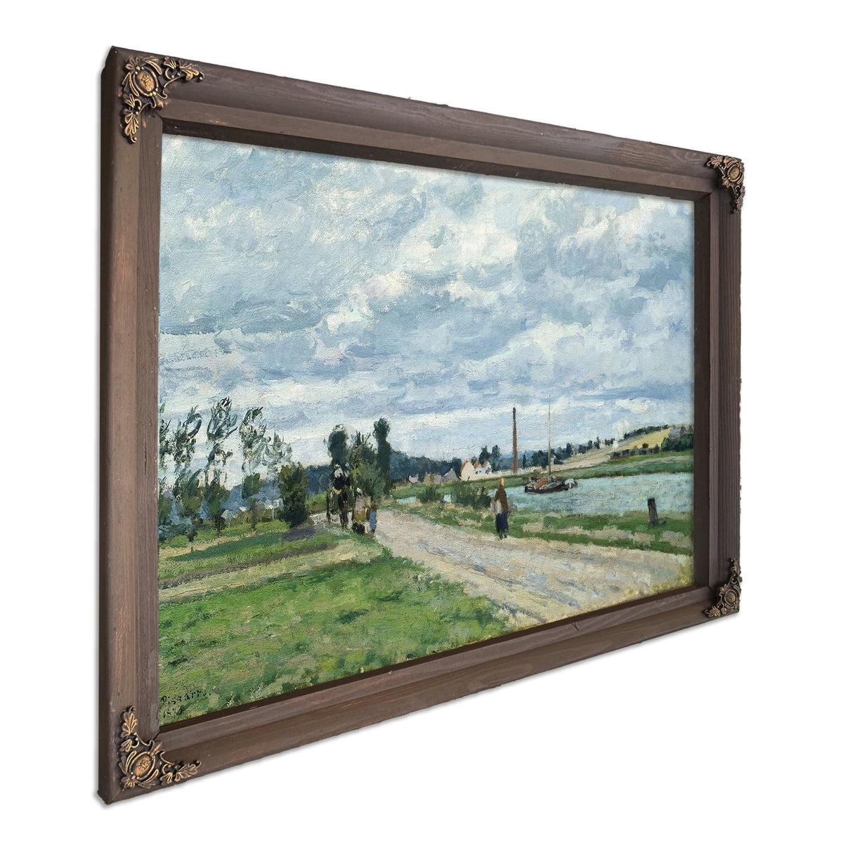 The Banks Of The Oise Near Pontoise by Camille Pissarro