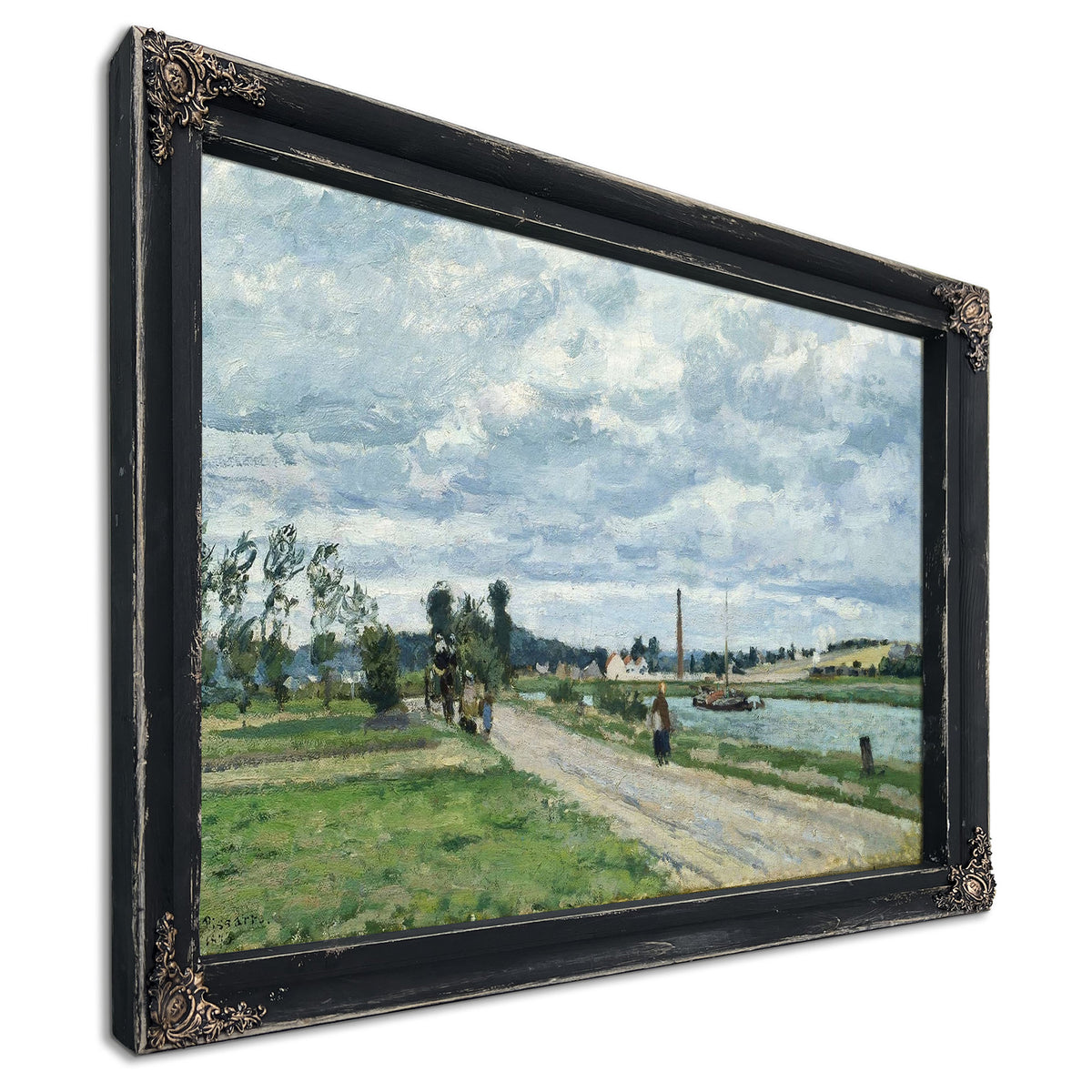 The Banks Of The Oise Near Pontoise by Camille Pissarro