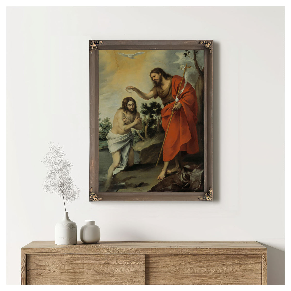 The Baptism Of Christ by Bartolome Esteban Murillo