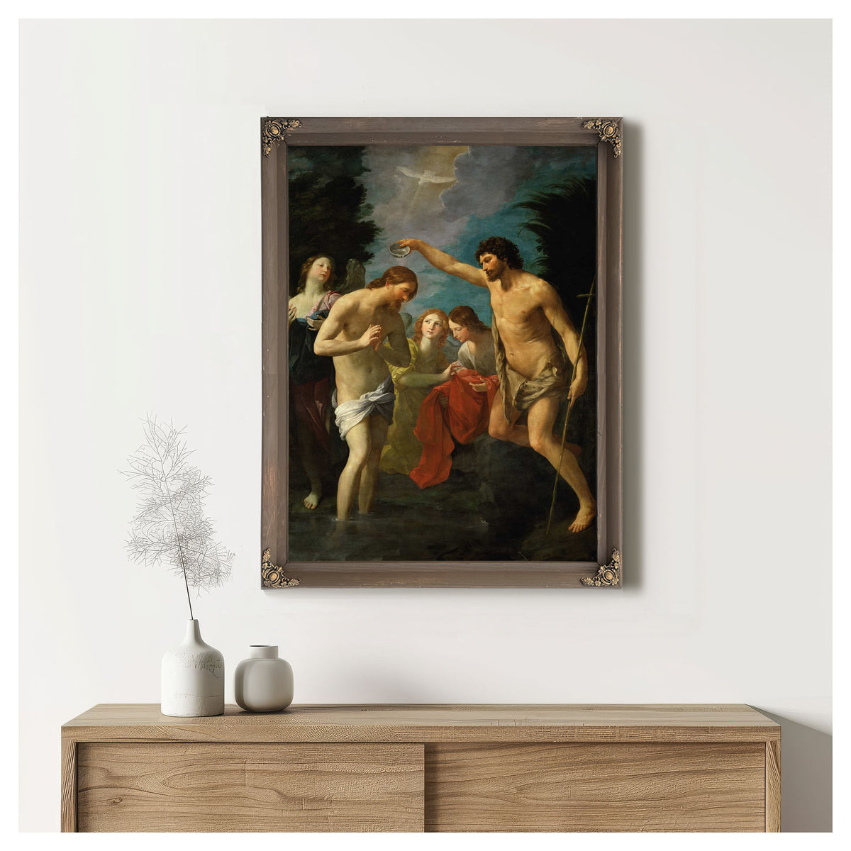 The Baptism Of Christ by Guido Reni
