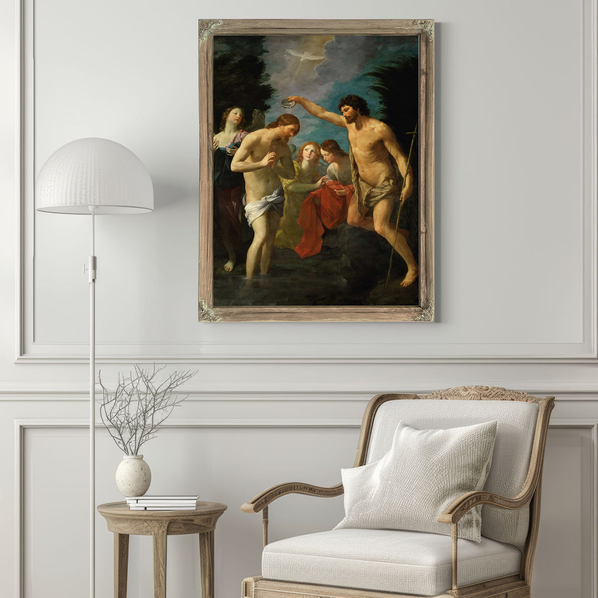 The Baptism Of Christ by Guido Reni