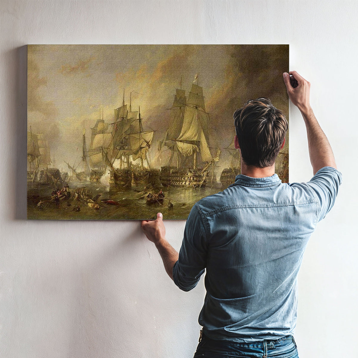 The Battle Of Trafalgar By William Clarkson Stanfield