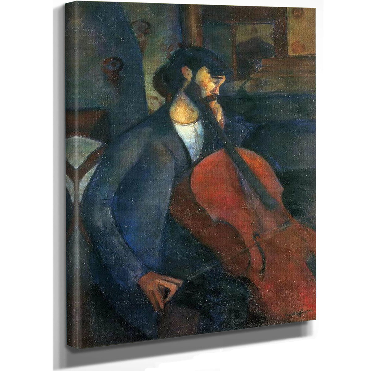 The Cellist 1909 By Amedeo Modigliani