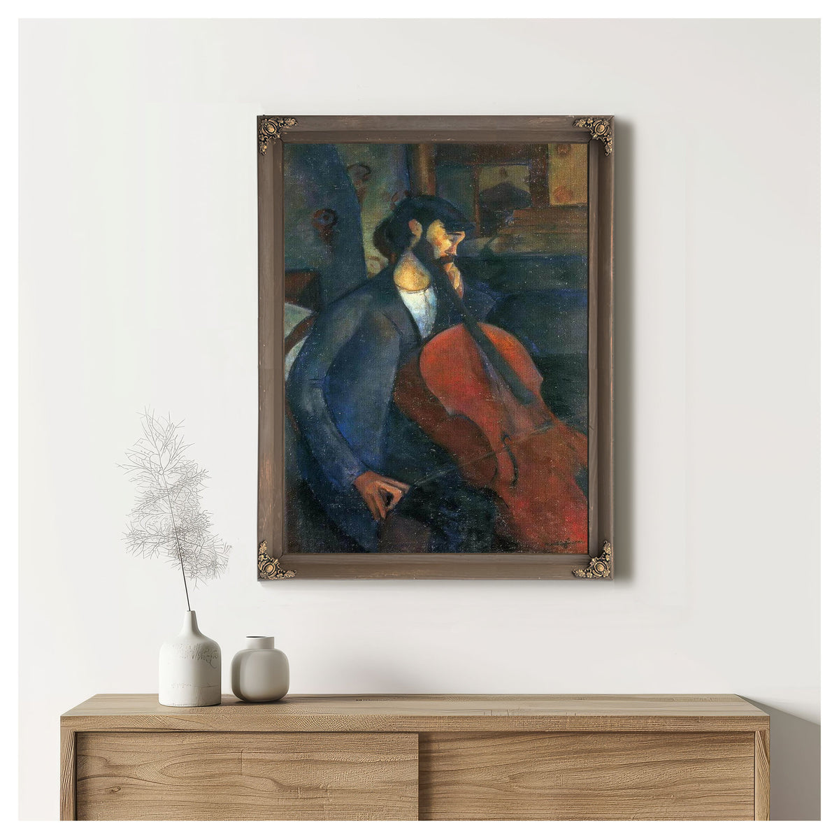 The Cellist 1909 By Amedeo Modigliani