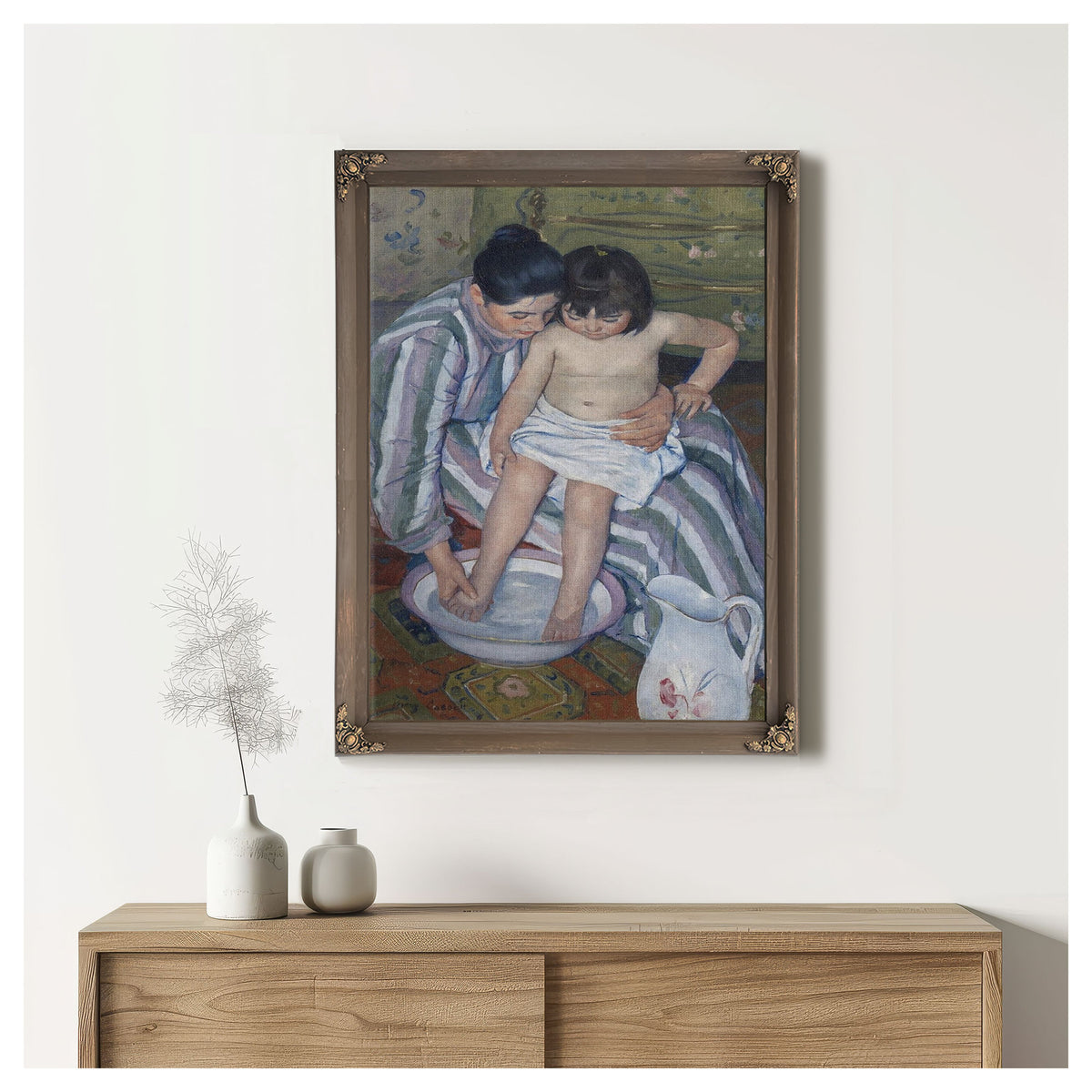 The Child's Bath By Mary Cassatt