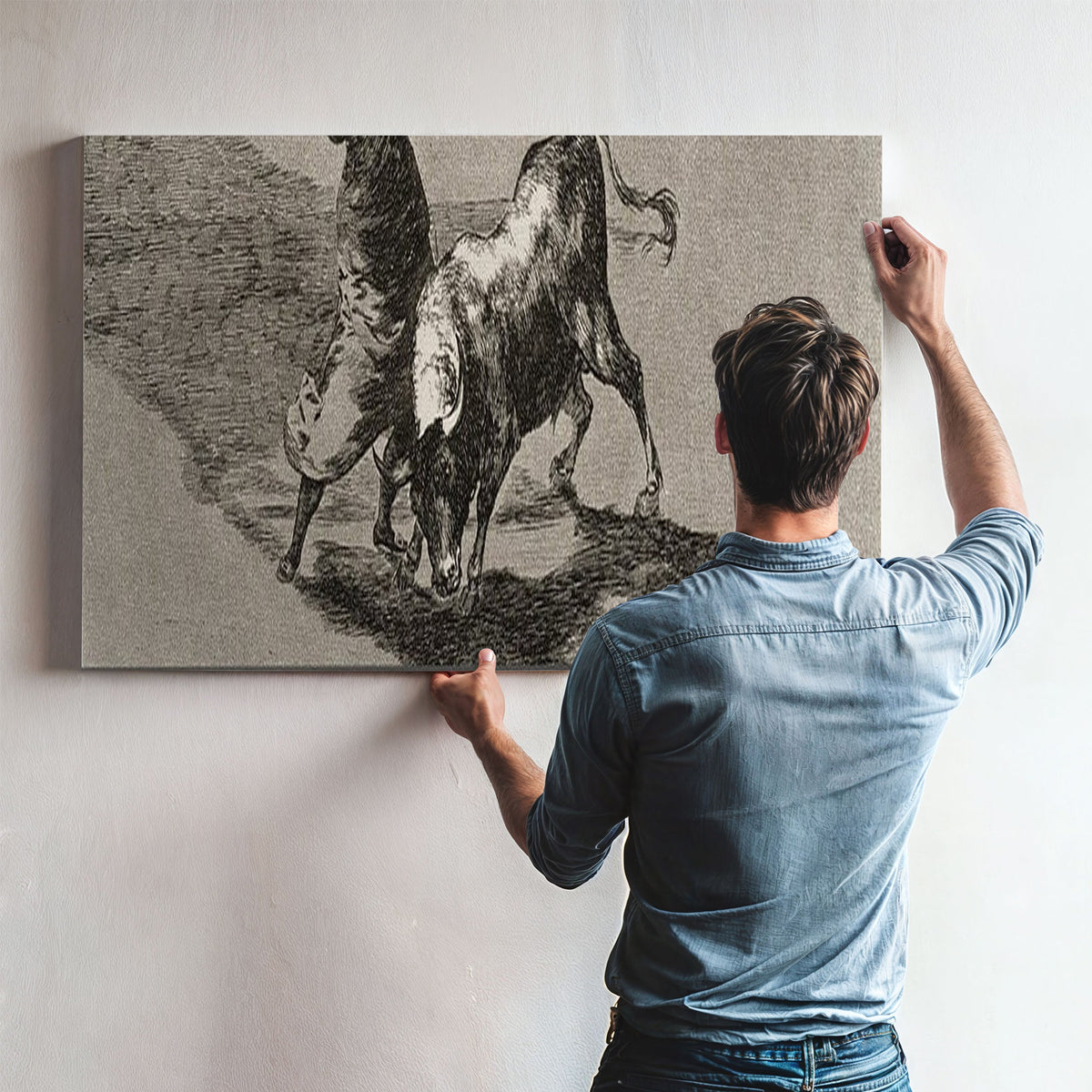 The Clever 'Student Of Falces' Infuriates The Bull By Moving About Wrapped In His Cloak Plate 14 From La Tauromaquia (The Art Of Bullfighting) By Francisco De Goya