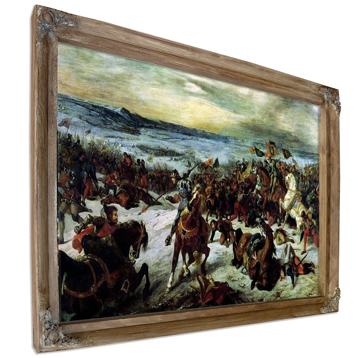 The Death Of Charles The Bold (1433 77) At The Battle Of Nancy, 5Th January 1477 By Ferdinand Victor Eugene Delacroix