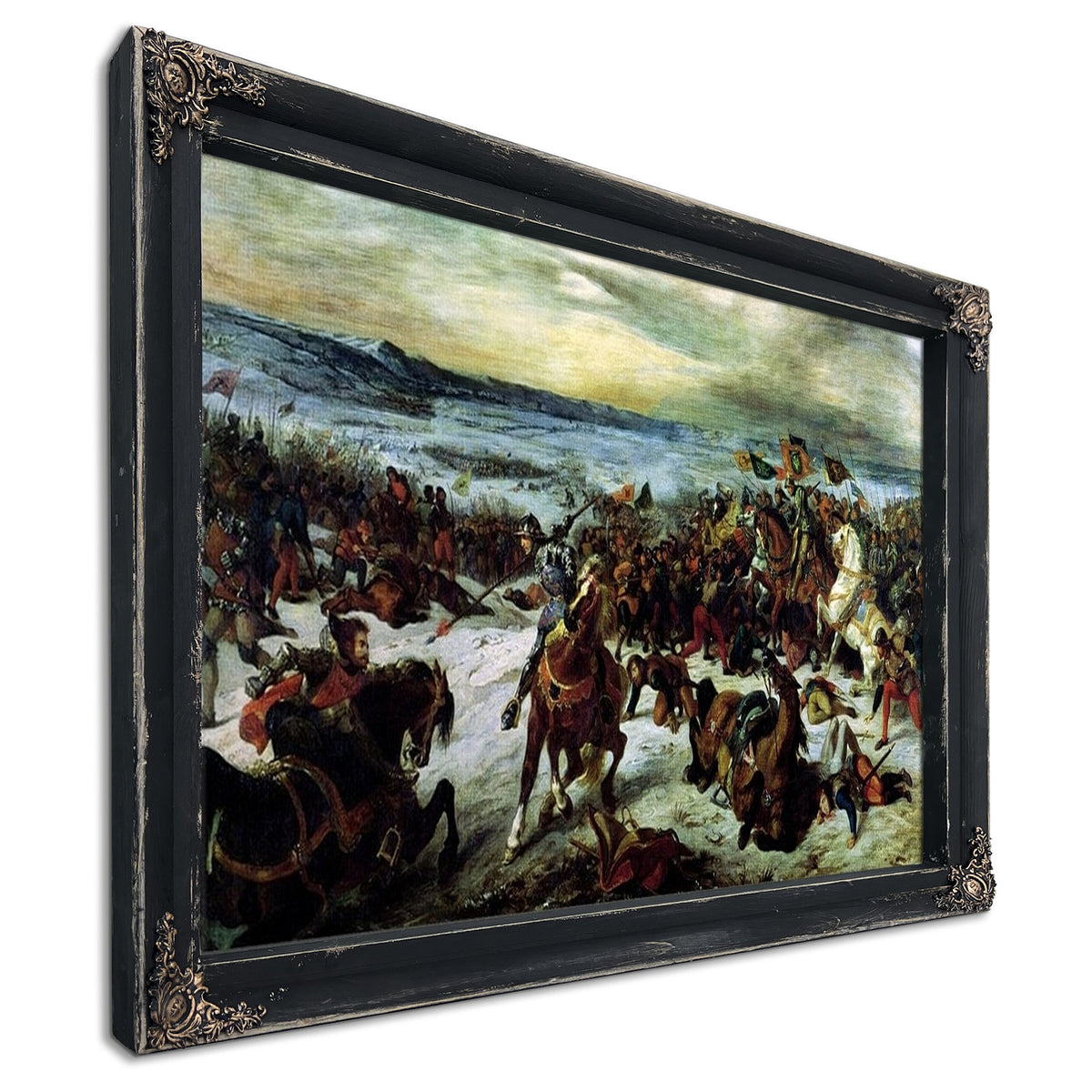 The Death Of Charles The Bold (1433 77) At The Battle Of Nancy, 5Th January 1477 By Ferdinand Victor Eugene Delacroix