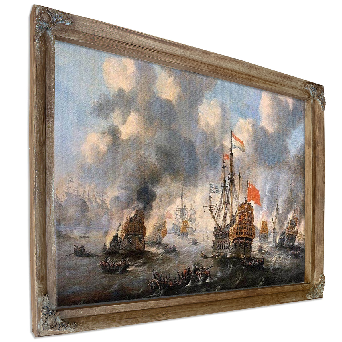 The Dutch Burn Down The English Fleet Before Chatham By Peter Van De Velde