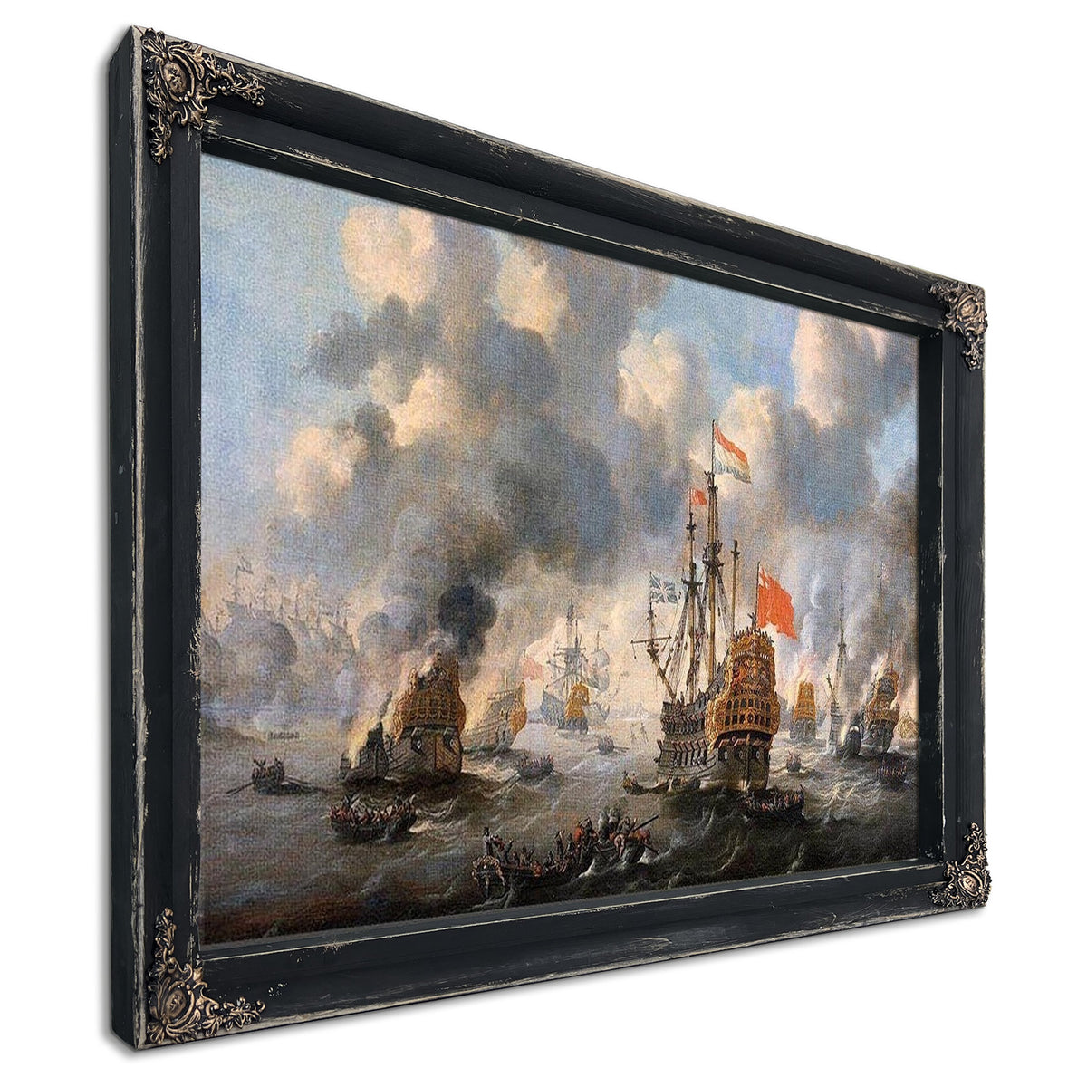 The Dutch Burn Down The English Fleet Before Chatham By Peter Van De Velde
