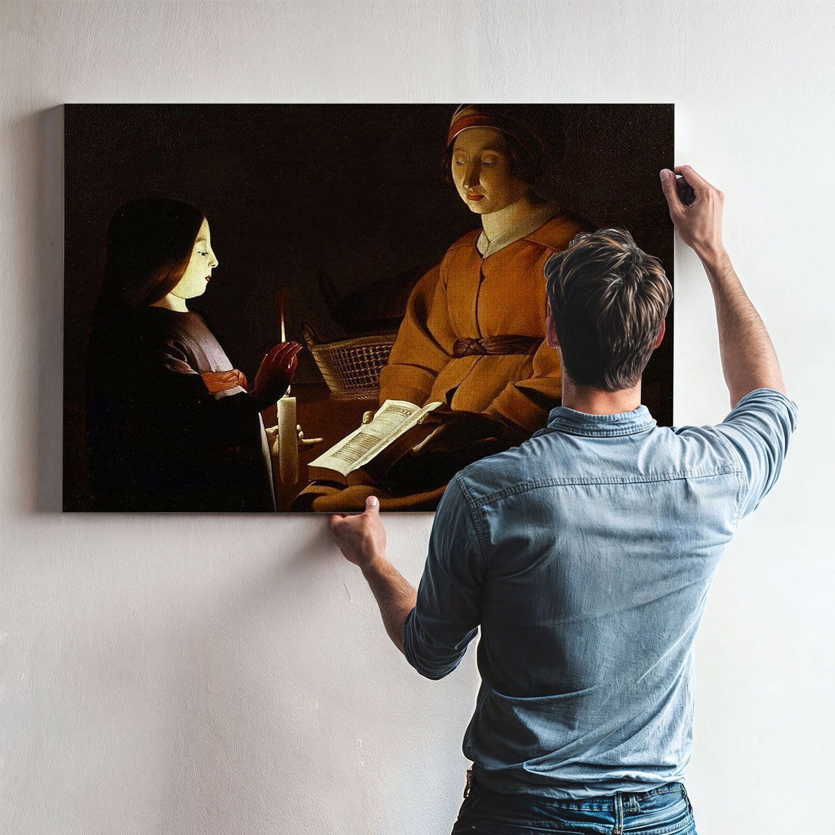 The Education Of The Virgin 1650 By Georges De Latour