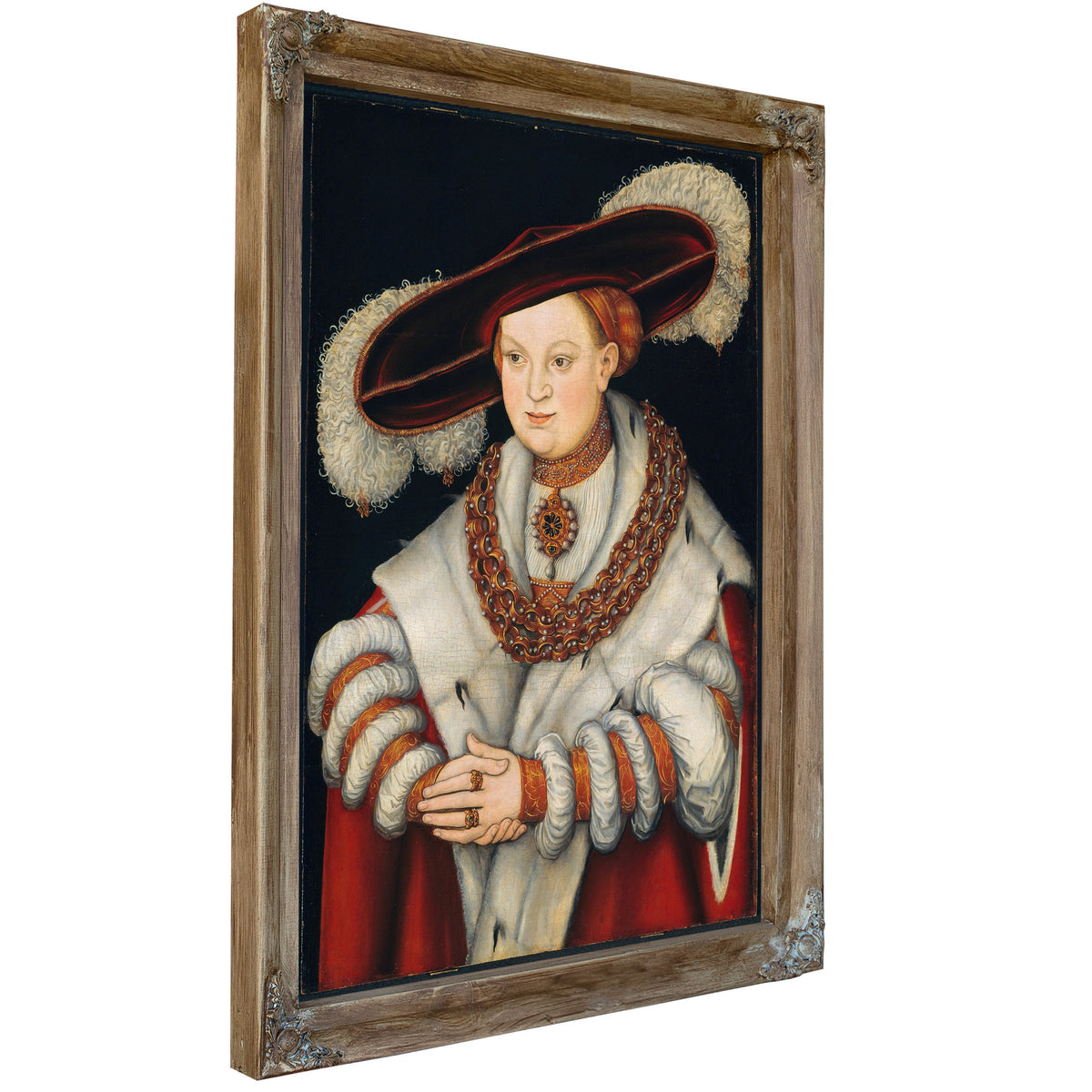 Portrait Magdalena Saxony Wife Elector By Lucas Cranach the Elder