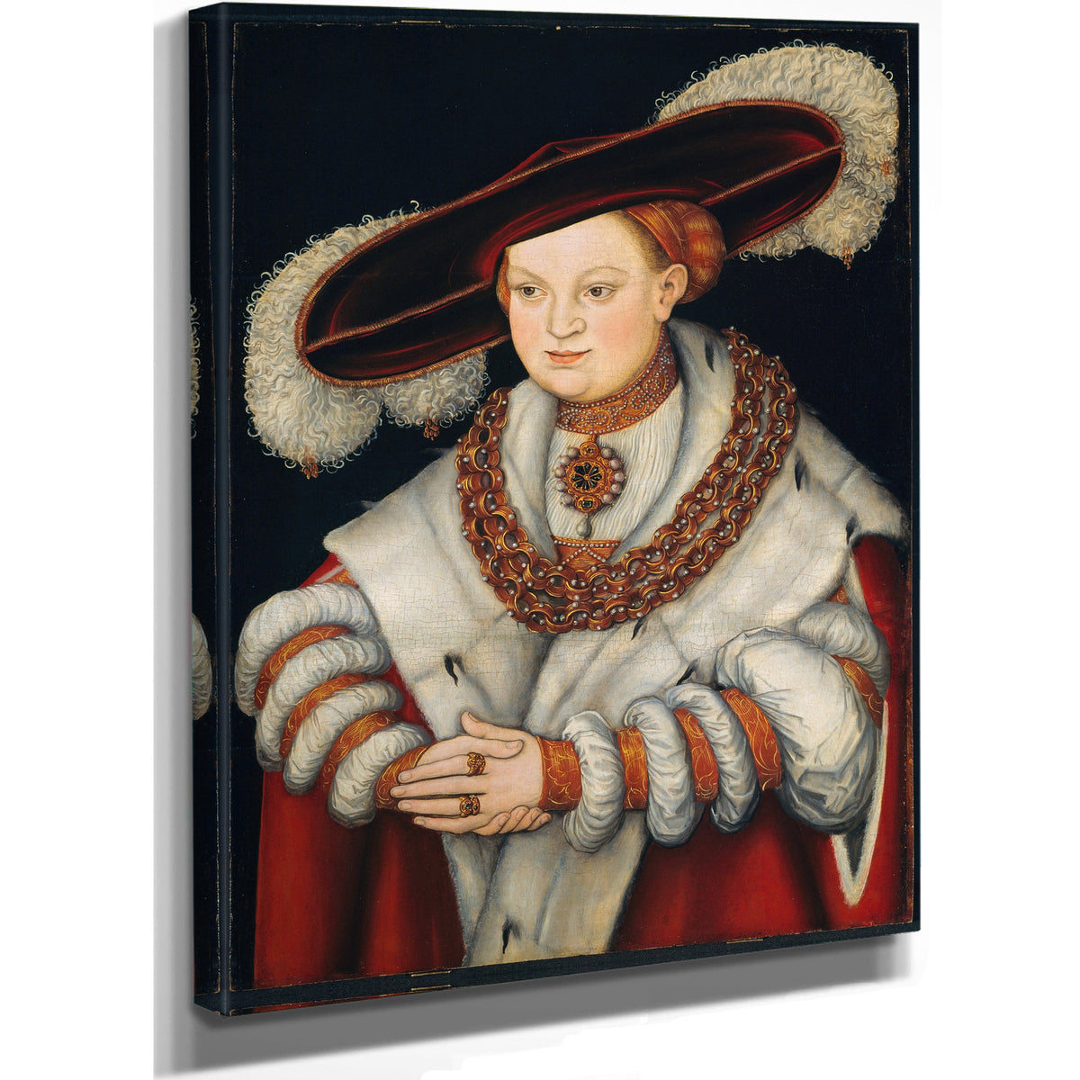 Portrait Magdalena Saxony Wife Elector By Lucas Cranach the Elder