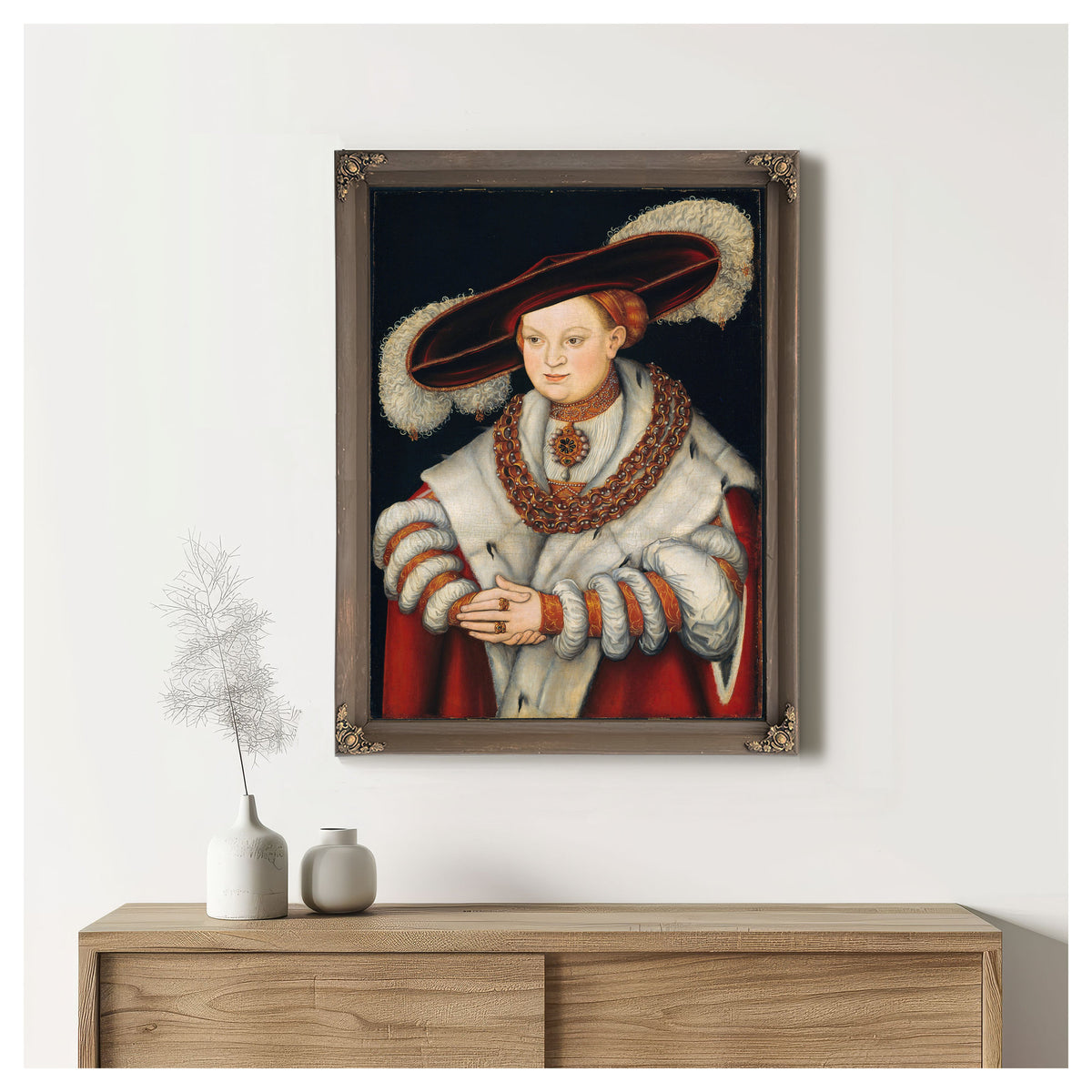 Portrait Magdalena Saxony Wife Elector By Lucas Cranach the Elder