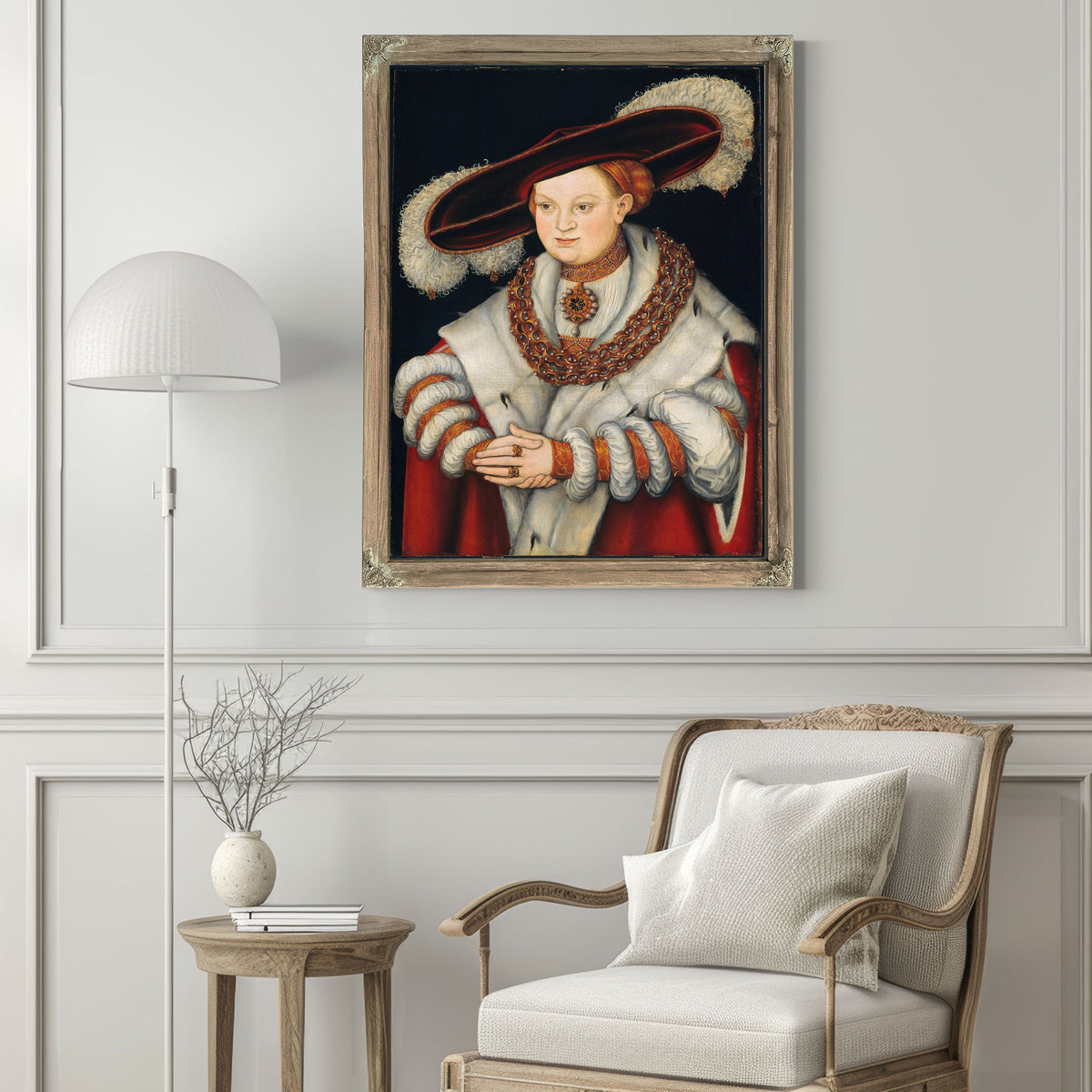 Portrait Magdalena Saxony Wife Elector By Lucas Cranach the Elder