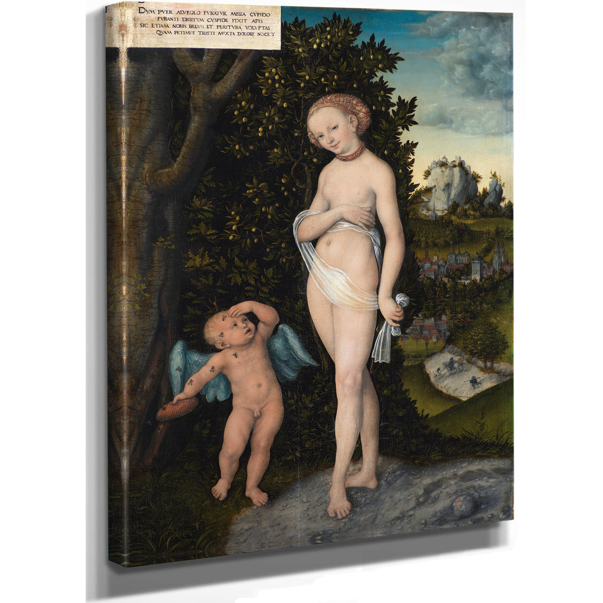 Venus Cupid Stealing Honey By Lucas Cranach the Elder