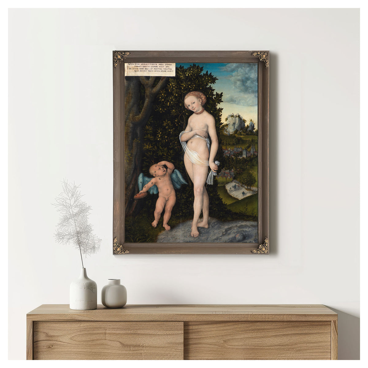 Venus Cupid Stealing Honey By Lucas Cranach the Elder