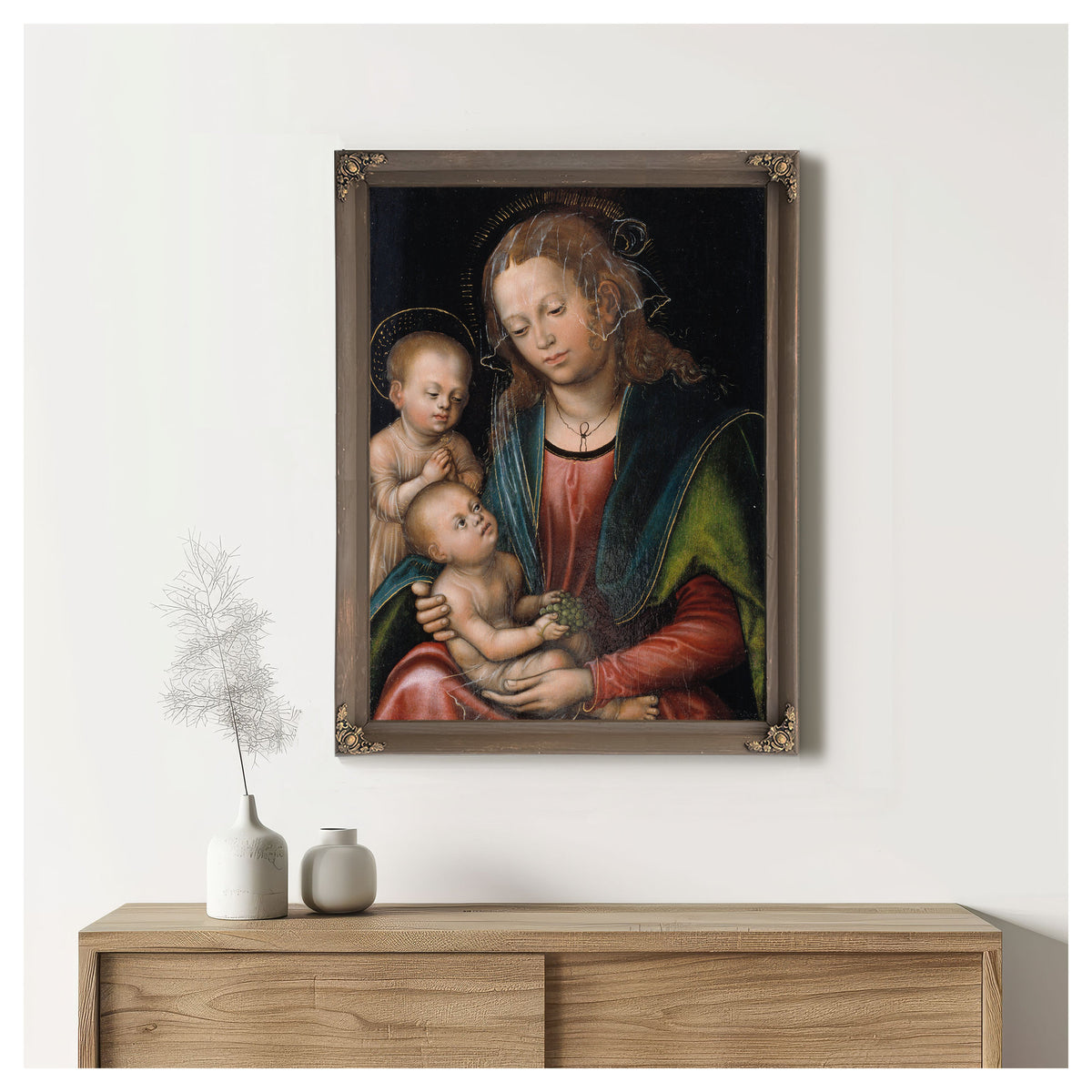 Virgin Child Adored the Infant St John By Lucas Cranach the Elder