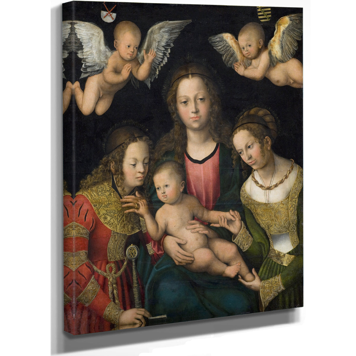 Virgin Child the Saints Catherine By Lucas Cranach the Elder