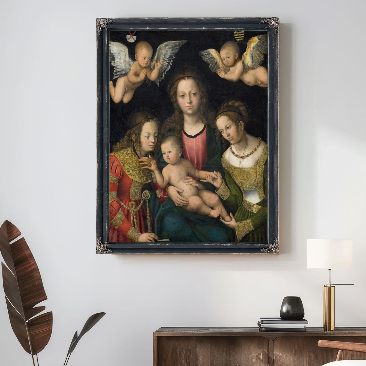 Virgin Child the Saints Catherine By Lucas Cranach the Elder