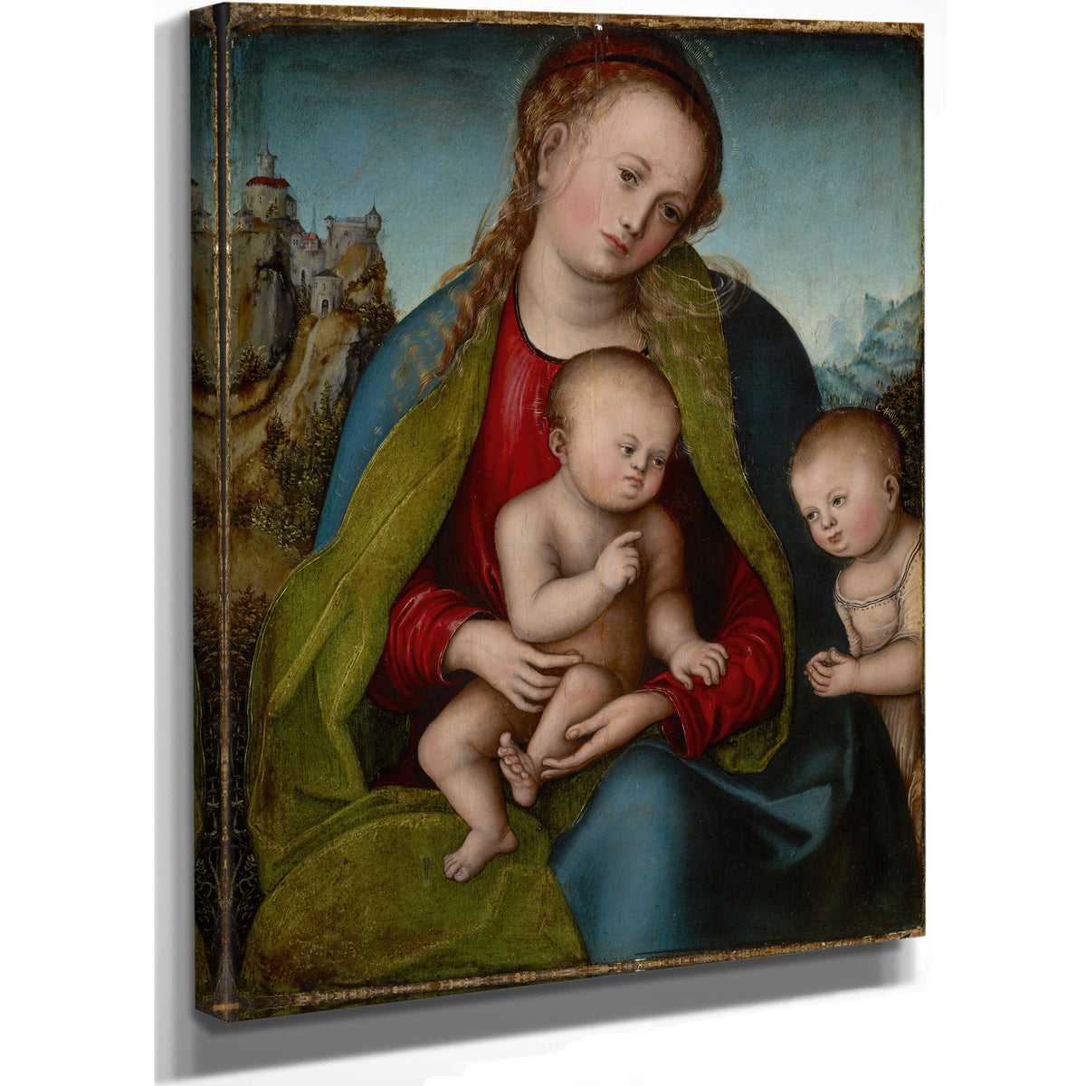 Virgin Mary the Child Saint John By Lucas Cranach the Elder